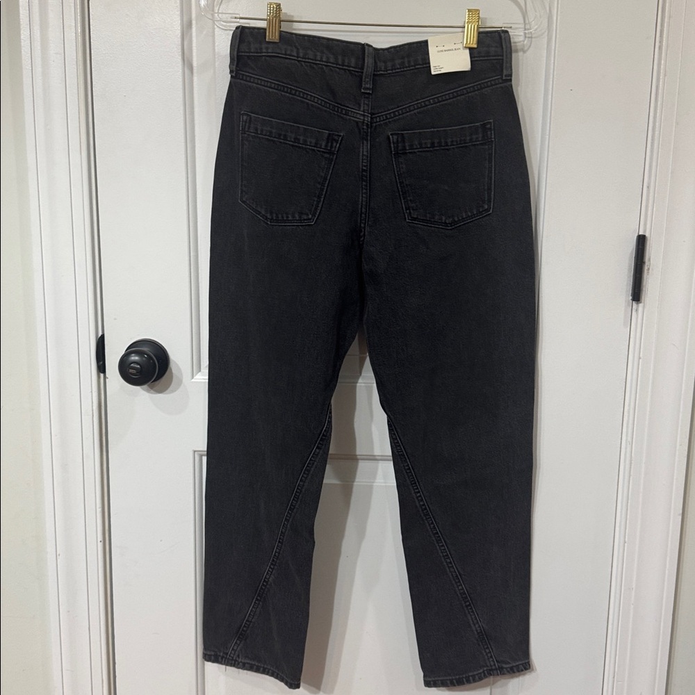 *NEW* BANANA REPUBLIC HIGH RISE LUXE BARREL JEAN WASHED BLACK 2/26 - Picture 13 of 13